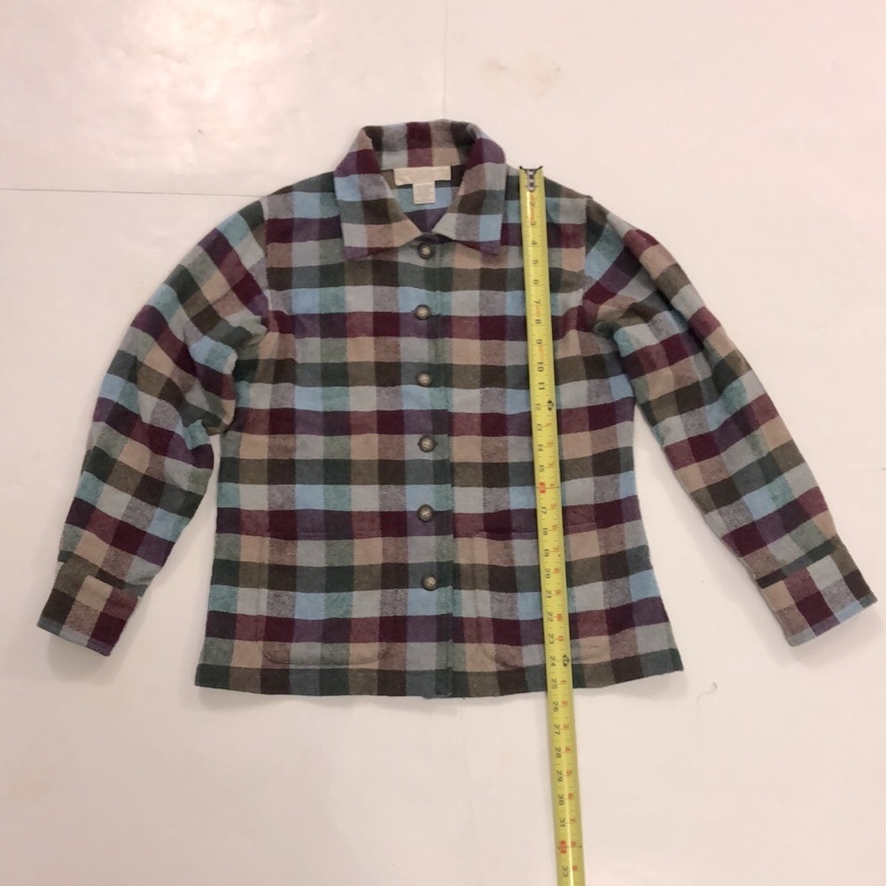 Geoffrey Beene Sport 8 Jacket Shirt Multi Colour Check Pockets Button Excellent - Picture 5 of 9